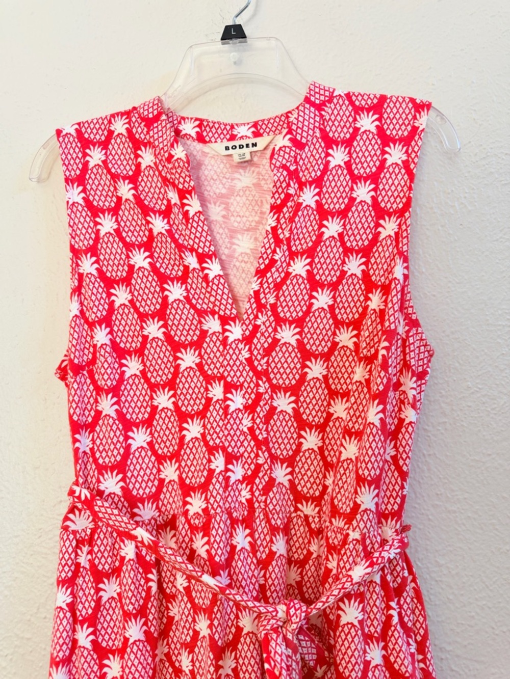 Boden Naomi red white pineapple maxi dress - Picture 5 of 12